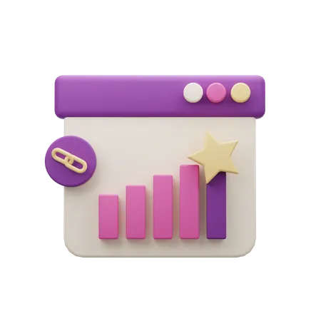Link Popularity  3D Icon