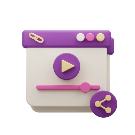 Link Share  3D Icon