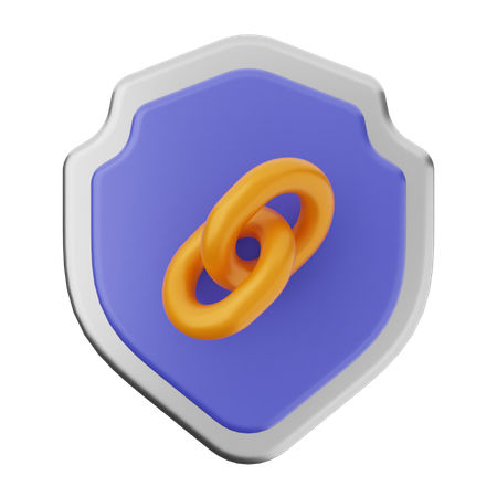 Link Shield Protection  3D Icon