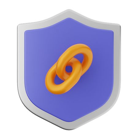 Link Shield Protection  3D Icon