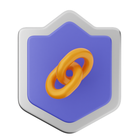 Link Shield Protection  3D Icon