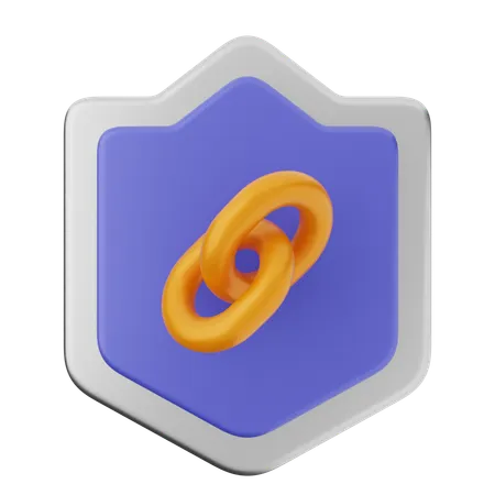 Link Shield Protection  3D Icon