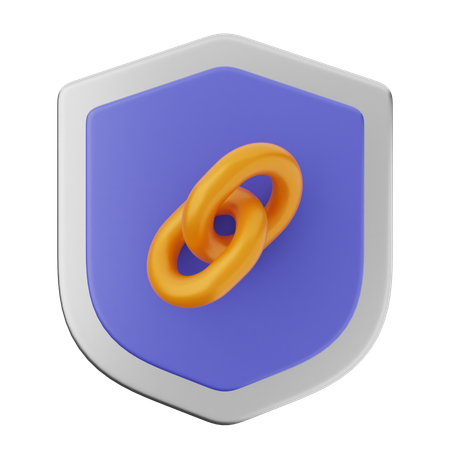 Link Shield Protection  3D Icon