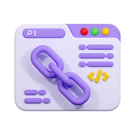 Link Web  3D Icon