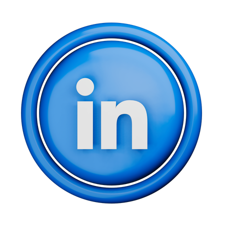 Linkdin Logo  3D Icon