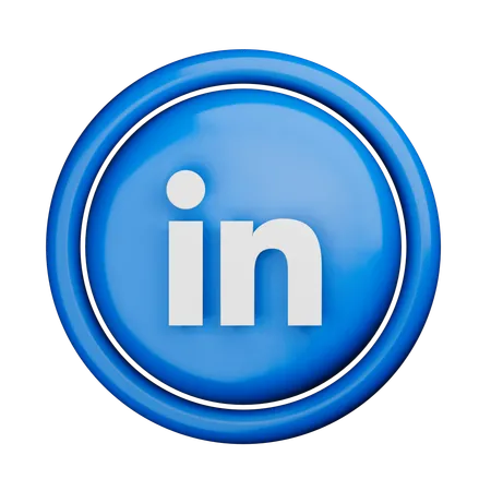 Linkdin Logo  3D Icon