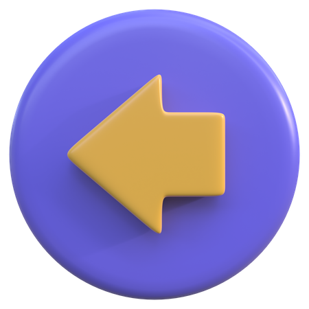 Linker Knopf  3D Icon