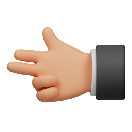 Geste mit dem Finger auf der linken Hand  3D Icon