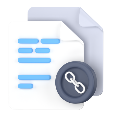 Linked document  3D Icon