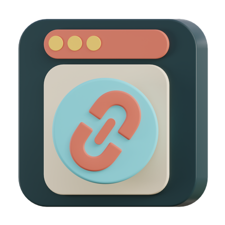 Linked Website  3D Icon
