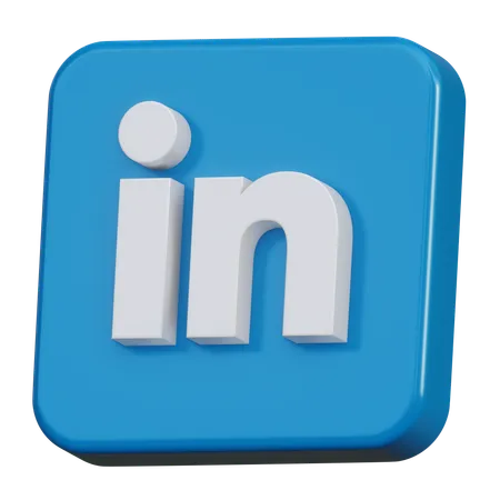 Linked In 3 D Logo 3 D Icon 3D Icon
