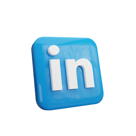 Linkedin Mobile App With Shape Buttons 3 D 3D Icon