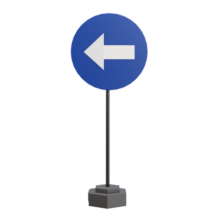 Biegen Sie links ab  3D Icon