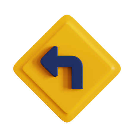 Biegen Sie links ab  3D Icon