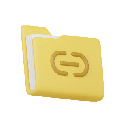 Links Folder With Transparent Background 3D Icon