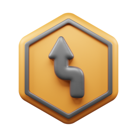 Links geradeaus  3D Icon