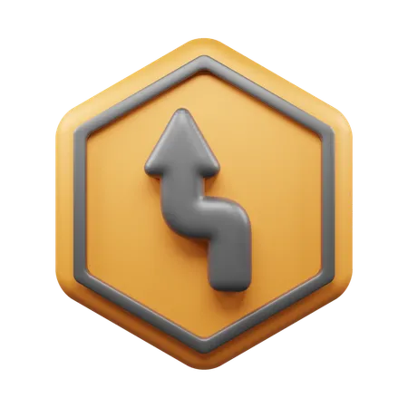 Links geradeaus  3D Icon