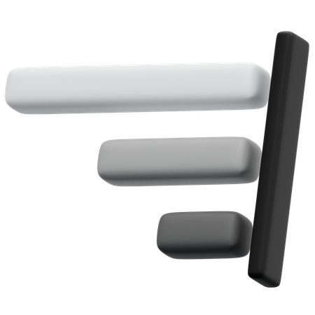 Linksbündig  3D Icon