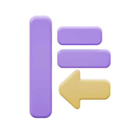 Linksbündig  3D Icon