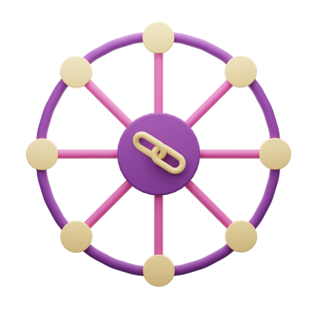 Linkstruktur  3D Icon