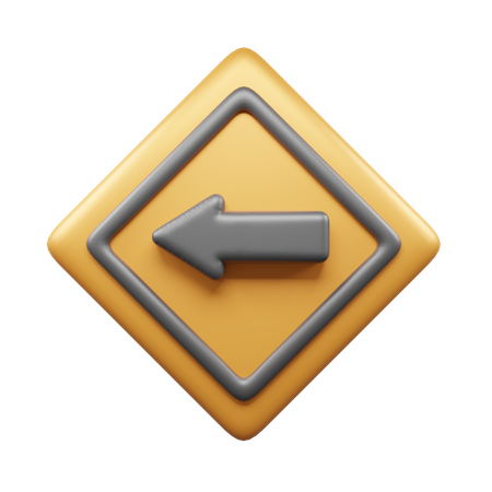 Linker Weg  3D Icon