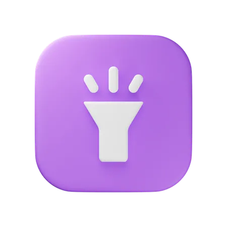 Linterna  3D Icon