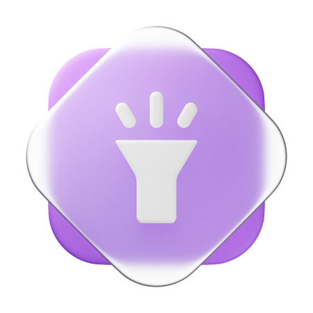 Linterna  3D Icon