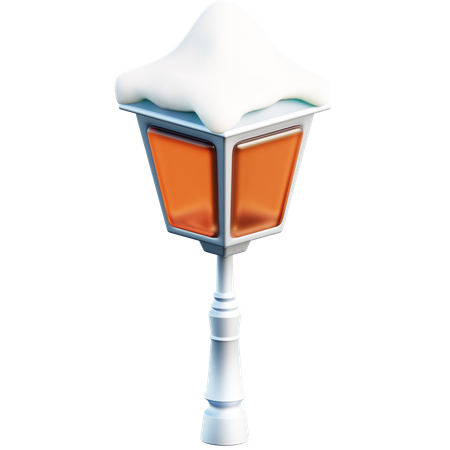 Linterna cubierta de nieve  3D Icon