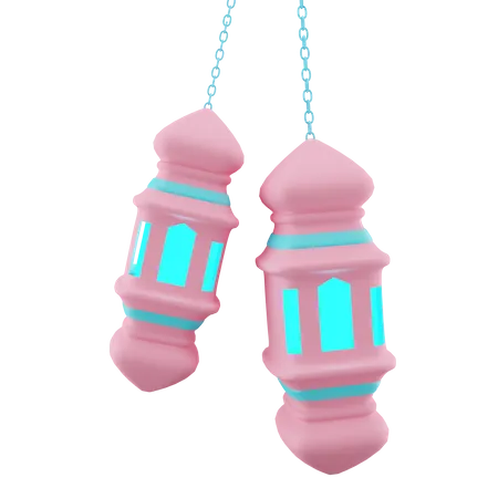Linternas de mezquita  3D Icon