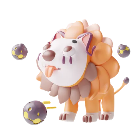 Lion  3D Illustration