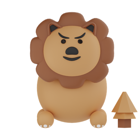 Lion  3D Illustration