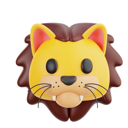 Lion Emoji  3D Icon