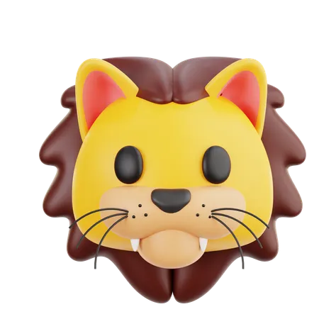 Lion Emoji  3D Icon