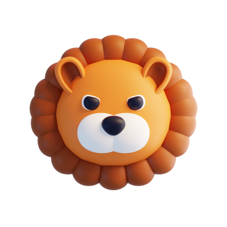 사자 얼굴  3D Icon