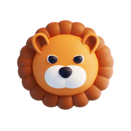 사자 얼굴  3D Icon