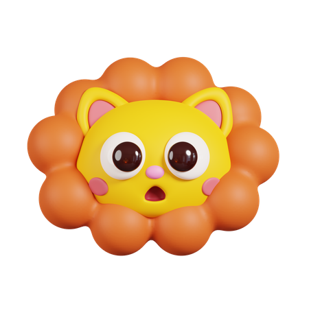 Lion Face  3D Emoji