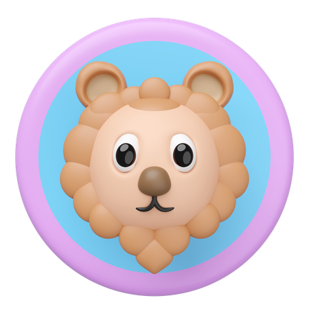 Lion Head  3D Icon