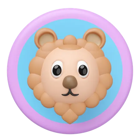 Lion Head  3D Icon
