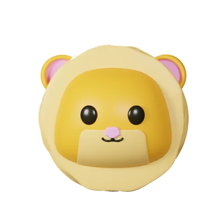 Lion Head  3D Icon