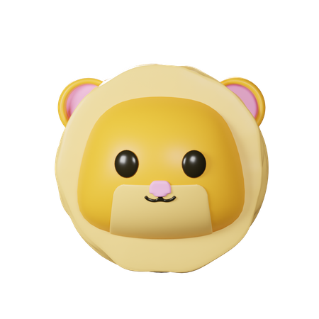 Lion Head  3D Icon