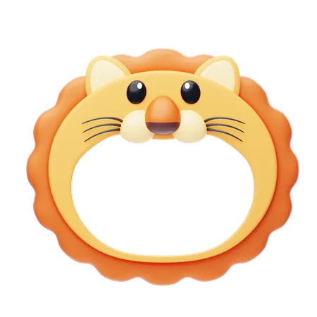 Lion Shape Animal Frame  3D Icon