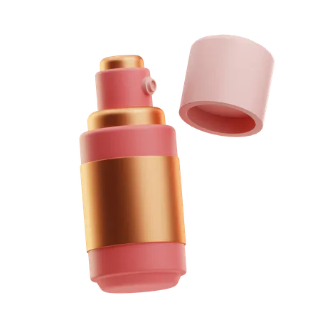 Lip Balm Stick With Cap Removed  3D Icon