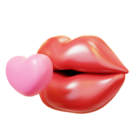 Lip Kiss  3D Icon