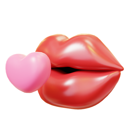 Lip Kiss  3D Icon
