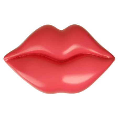 Lips Icon Illustration In 3 D Design 3D Icon