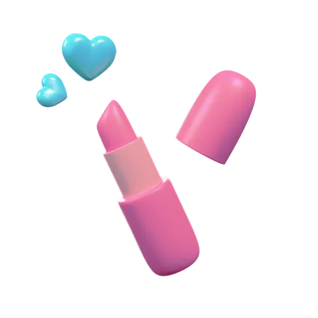 Women Pink Lipstick 3 D Render Illustration 3D Icon
