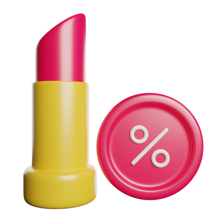 Lipstick Discount  3D Icon