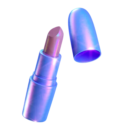 Lipstick With Holographic Color Illustration In 3 D Design 3D Icon