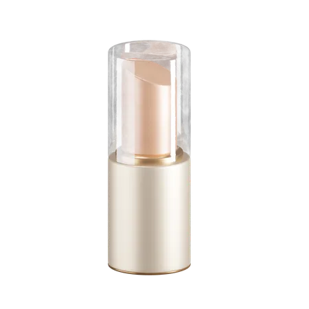 Lipstick Tube with Transparent Cap  3D Icon