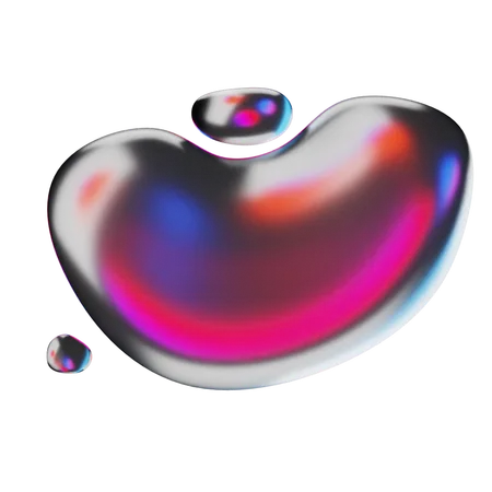 Liquid Abstract Shape  3D Icon